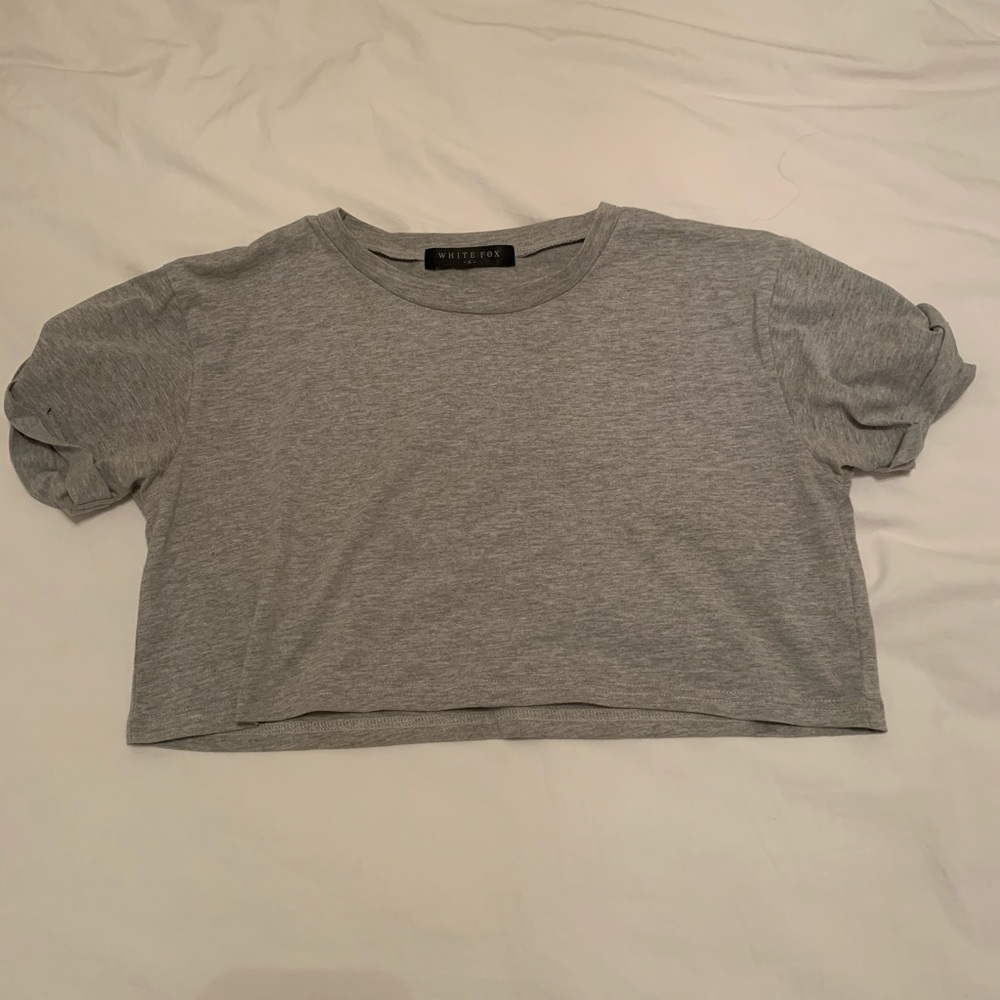grey crop top